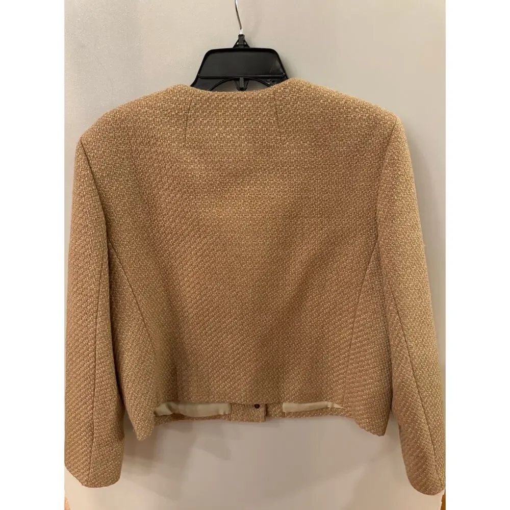 Theory Tweed Cropped Jacket
Color: Palomino size 10 (New) - Picture 6 of 8